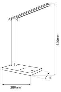 LED Ljusreglerad uppladdningsbar bordslampa POST LED/5W/5V 3000-6500K svart