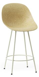 Normann Copenhagen - Mat Bar Chair 65 cm Steel - Barstol - Hemp / Cream Steel - H101 x W51,6 x D55 x SH65 cm