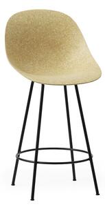 Normann Copenhagen - Mat Bar Chair 65 cm Steel - Barstol - Hemp / Black Steel - H101 x W51,6 x D55 x SH65 cm