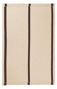 Ferm Living - Calm Kelim Rug - Mattor - 140 x 200 - Off-white/Coffee - W140 x D1 x H200 cm