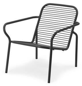 Normann Copenhagen - Vig Lounge Chair - Trädgårdsstol - Black - W70,5 x D76 x H72,5 x SH41 cm