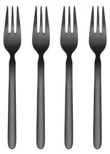 Blomus - Stella - Set Of 4 Cake Forks - Bestick - Black - B2 x L15,5 cm