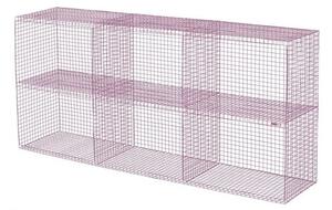 Kalager Design - Grid Showcase - Hyllor - Pink - L184 x D39 x H87,5 cm