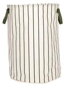 OYOY LIVING - Raita Laundry/storage Basket - Tvättkorg - 701 Green / Offwhite (Large) - Ø38 x H54 cm