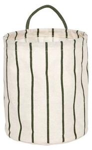 OYOY LIVING - Raita Laundry/storage Basket - Tvättkorg - 701 Green / Offwhite (Small) - Ø18 x H22 cm