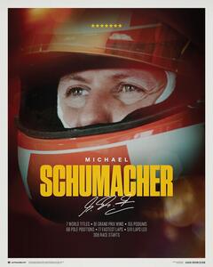 Konsttryck Michael Schumacher - Keep Fighting - 2023, (40 x 50 cm)