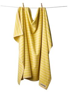 Bongusta - Naram Bath Sheets - Handduk - Pristine & Neon Yellow - 100 x 150 cm