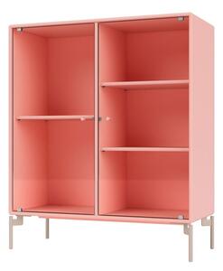 Montana - Ripple Cabinet II - With Mushroom Legs - Vitrinskåp - Ruby - W69,6 X H82,2 X D30 cm