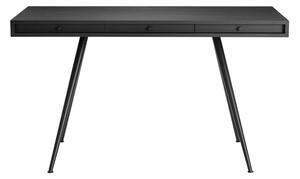 NORR11 - Jfk Home Desk Standard Legs - Skrivbord - None / FSC certified ash - Black, - W130 x D65 x Height x 76 cm