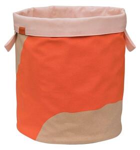 Mette Ditmer - NOVA ARTE Laundry Bag - Tvättkorg - Latte / Orange - Ø40 x H50 cm