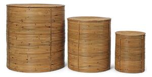 Ferm Living - Column Storage - Förvaringslådor - Natural - Ø40 x H42 cm