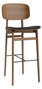 NORR11 - NY11 Bar Chair 75 cm - Barstol - Light Smoked Oak / Black 41599 - W45,5 x D52 x H108 x SH75 cm