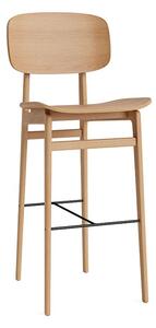 NORR11 - NY11 Bar Chair 75 cm - Barstol - Natural Oak - W45,5 x D52 x H108 x SH75 cm