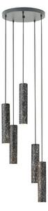 Takpendel Eglo Mentalona Antracit Terrazzo Rondell med 5 Lampor -