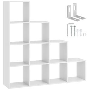 TecTake GmbH 405225 bokhylla talisa med 10 öppna fack i kubdesign - vit