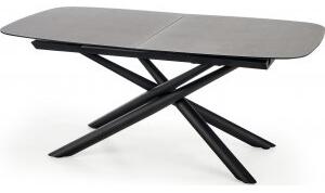 Sparrow matbord 180-240 x 95 cm - Grå/svart - Matbord med glasskiva, Matbord, Bord