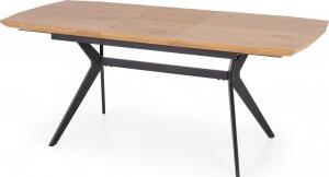 Assis matbord 140-180 x 80 cm - Ek/svart