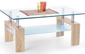 Paisley soffbord 100 x 60 cm - Sonoma ek - Glasbord, Soffbord, Bord