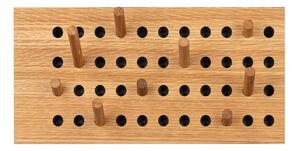 WeDoWood - Scoreboard Coat Rack - Krokar - Lille Horizontal - Oak - B18 x H36 cm