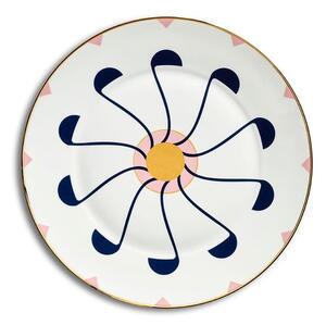 Reflections Copenhagen - Elvas & Ponta Dessert plate, set of 2 - Tallrikar - Rose/Marine/Gold - DIA: 23 cm