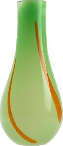 Kodanska - Flow Vase - Vas - Green W. Orange Stripes - H45 x D20 cm