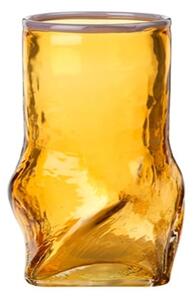 Broste CPH - Vase 'Ellen' Mundblæst Glas - Vas - Harvest Gold/Light Purple - Ø12,2 x H22 cm