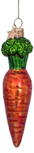 Vondels - Ornament glass orange carrot - Julkula - Orange - H 12.5cm