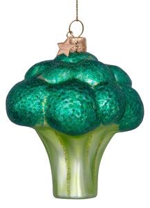 Vondels - Ornament glass green matt broccoli - Julkula - Green - H 10cm