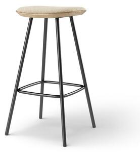 Brdr. Krüger - Pauline bar stool 75 cm metal frame - Oak Clear Wax Oiled - Barstol - Moss, Cream Tekstil - 0019 - H75 cm L36 cm B36 cm