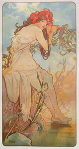 Mucha, Alphonse Marie - Konsttryck The Seasons: Summer, (21.2 x 40 cm)