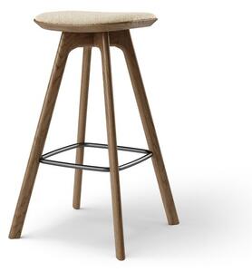 Brdr. Krüger - Pauline Barstool 75 cm - Oak Smoked Oiled - Barstol - Moss, Cream Tekstil - 0019 - H75 cm L36 cm B36 cm