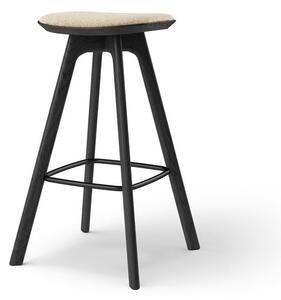 Brdr. Krüger - Pauline Barstool 75 cm - Oak Black - Barstol - Moss, Cream Tekstil - 0019 - H75 cm L36 cm B36 cm