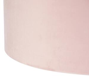 Hängande lampa med sammet nyanser rosa med guld 35 cm - Blitz II svart