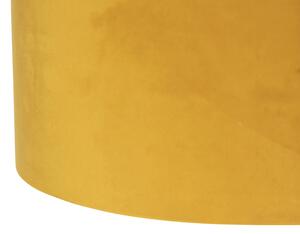 Hängande lampa med sammet nyanser oker med guld 35 cm - Blitz II svart