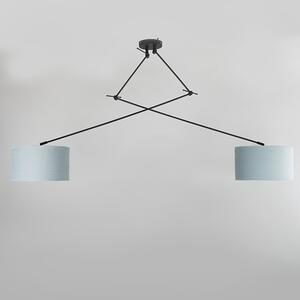 Hängande lampa svart med skugga 35 cm ljusblå justerbar - Blitz II