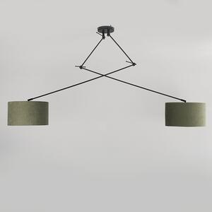 Hängande lampa svart med skugga 35 cm grön justerbar - Blitz II