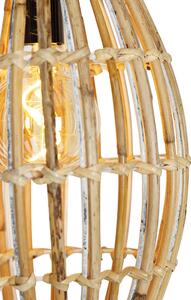 Bambu hänglampa med vita runda 3-ljus - Canna Capsule
