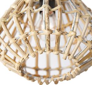 Lantlig taklampa bambu med vit - Canna Diamond