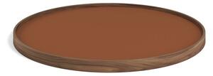 Brdr. Krüger - Tray - Walnut Oiled model 60 - Bricka - CLAY (Cognac / Sort) - Ø60 cm H2,5 cm