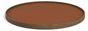 Brdr. Krüger - Tray - Oak Smoked Oiled model 60 - Bricka - CLAY (Cognac / Sort) - Ø60 cm H2,5 cm