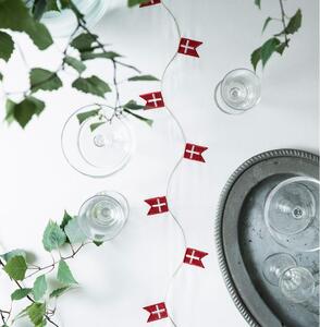 Langkilde & Søn - Fødselsdagsdug af stof - Duk - White/Red - 140x240 cm