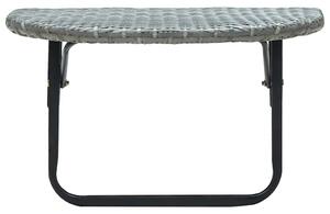 Balkongbord grå 60x60x40 cm konstrotting