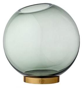 AYTM - Globe - Round Vase w/Stand - Vas - Forest/Gold Large - Ø21 x H21 cm