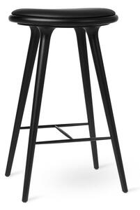 Mater - High Stool 74 - Barstol - Black Stained Beech - H74 x W45 x D36 cm