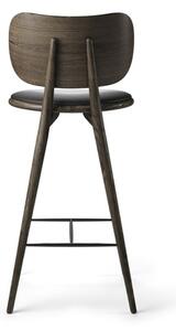 Mater - High Stool 74 - Barstol - Sirka Grå Lakeret Eg With Backrest - W: 46 cm D: 38 cm H: 104 cm Sh: 74 cm