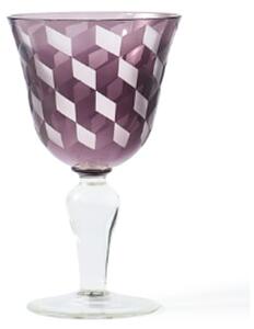 Polspotten - Block Wine Glasses - Vinglas - Purple - Ø10 x H17 cm - 250 ml