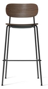 Audo Copenhagen - Co Bar Chair - Barstol - Black Steel / Dark Stained Oak - H: 104,5 x SH: 75,5 x W: 50.9 x D: 49.7 cm