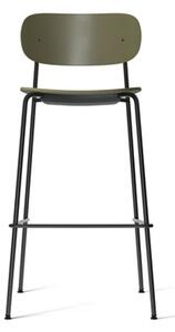 Audo Copenhagen - Co Bar Chair - Barstol - Black Steel / Olive Plastic - H: 104,5 x SH: 75,5 x W: 50.9 x D: 49.7 cm