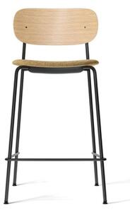 Audo Copenhagen - Co Counter Chair - Barstol - Black Steel / Natural Oak / Bouclé - H: 94,5 x SH: 65,5 x W: 49,4 x D: 48,2 cm