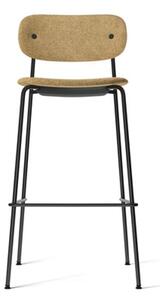 Audo Copenhagen - Co Bar Chair - Barstol - Black Steel / Bouclé / Fully Upholstered - H: 104,5 x SH: 75,5 x W: 50.9 x D: 49.7 cm